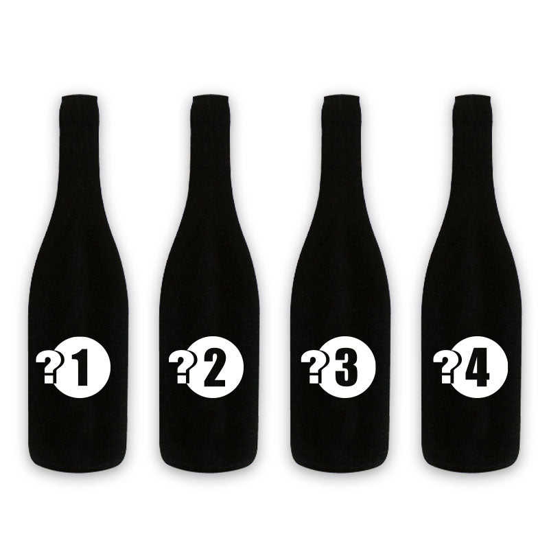 Set de 4 Cache-bouteilles - Marquage "INTERRO 1.2.3.4"