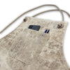 Tablier toile recyclée marbre | Bretelles Taupe